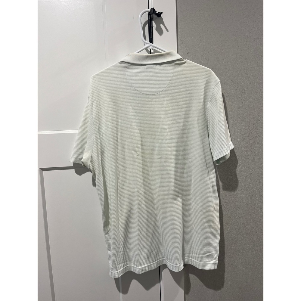 Perry Ellis Womens XL Light Green Ribbed 100% Cotton Short Sleeve Polo Shirt - Picture 5 of 6
